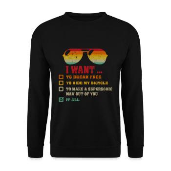Funny Biker Gift - Pour tous les cyclistes - Sweat-shirt Unisexe - noir - Devant - Alina (178cm) & Michal (187cm)