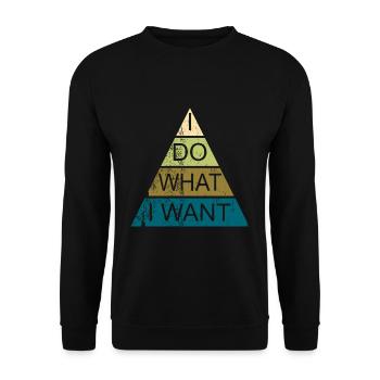 i do what i want - schwarz - Unisex Pullover - Schwarz - Vorne - Alina (178cm) & Michal (187cm)