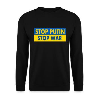 Stop war - Unisex Pullover - Schwarz - Vorne - Alina (178cm) & Michal (187cm)