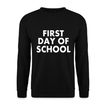 First day of school - Unisex Sweatshirt - black - Front - Alina (178cm) & Michal (187cm)
