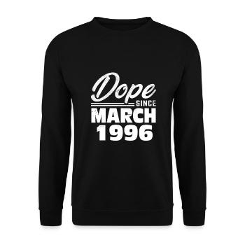27th birthday March Vintage 1996 Vintage - Unisex Sweatshirt - black - Front - Alina (178cm) & Michal (187cm)