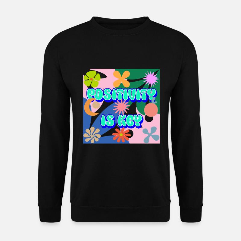 Positivity is key - Unisex Pullover - Schwarz