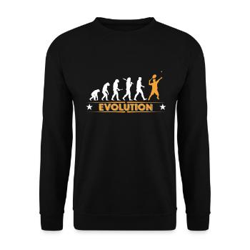 Tennis Evolution - orange/weiss - Unisex Pullover - Schwarz - Vorne - Alina (178cm) & Michal (187cm)