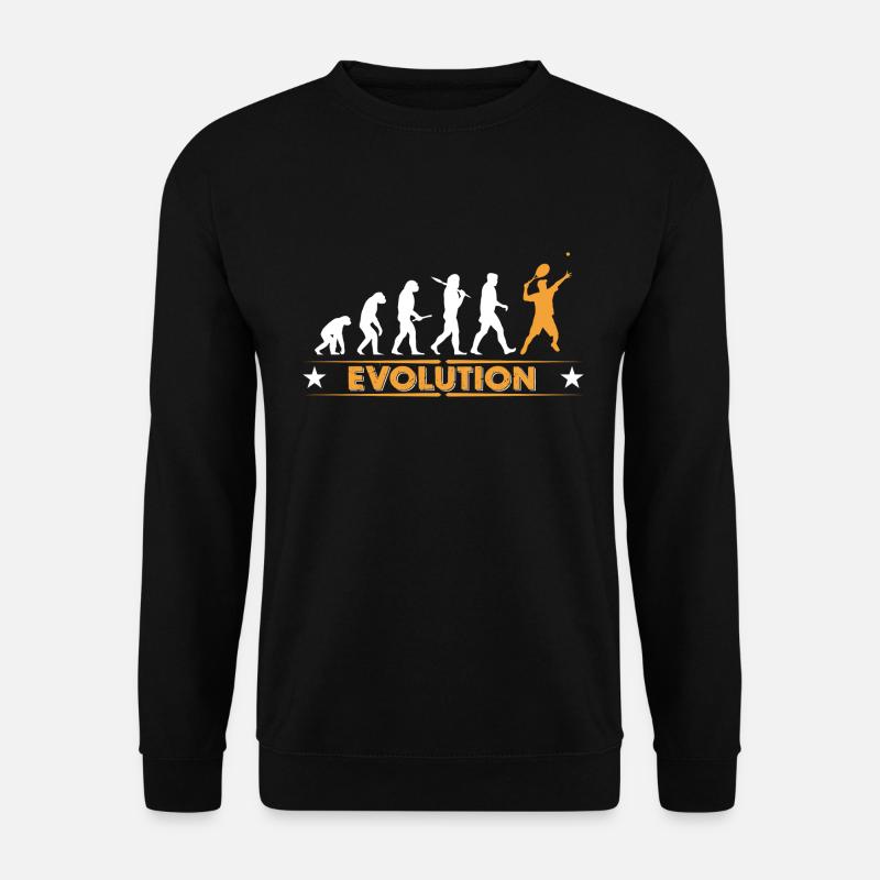 Tennis Evolution - orange/weiss - Unisex Sweatshirt - black
