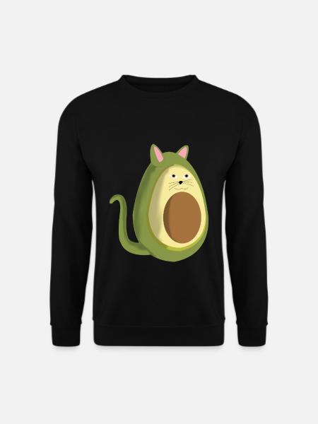 Avocado cat - Unisex Sweatshirt - black