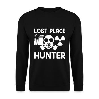 Lost Place Urban Places Gift - Unisex Sweatshirt - black - Front - Alina (178cm) & Michal (187cm)