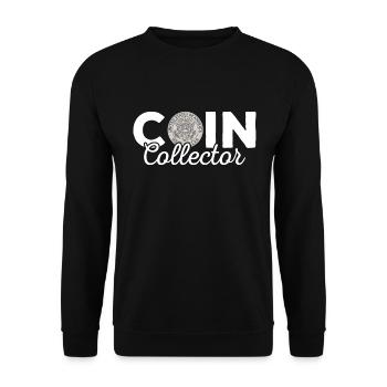Coin Collector Coin Collecting Numismatist - Unisex Sweatshirt - black - Front - Alina (178cm) & Michal (187cm)