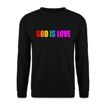 God is love - Sweat-shirt Unisexe - noir - Devant - Alina (178cm) & Michal (187cm)