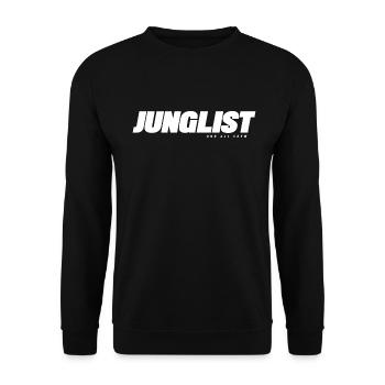 Junglist 90s rave clubbing party - Unisex Sweatshirt - black - Front - Alina (178cm) & Michal (187cm)