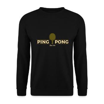 Ping Pong - Unisex Sweatshirt - black - Front - Alina (178cm) & Michal (187cm)