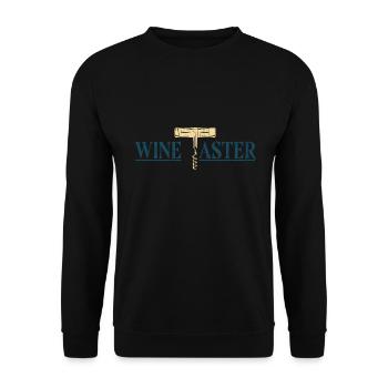 Wein - Unisex Pullover - Schwarz - Vorne - Alina (178cm) & Michal (187cm)