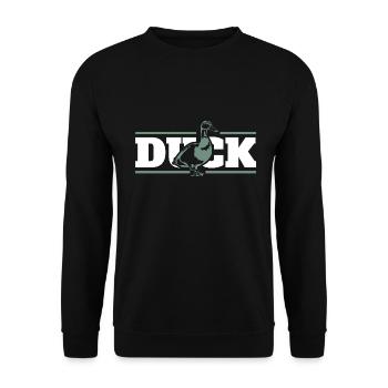 Ente - Unisex Pullover - Schwarz - Vorne - Alina (178cm) & Michal (187cm)