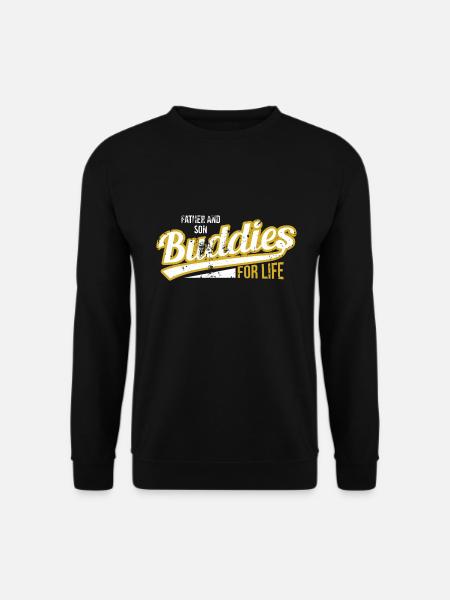 Vater und Sohn Buddies Leben - Unisex Pullover - Schwarz
