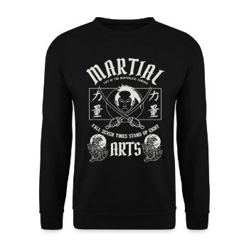 Martial Arts dunkle - Unisex Pullover - Schwarz - Vorne - Alina (178cm) & Michal (187cm)