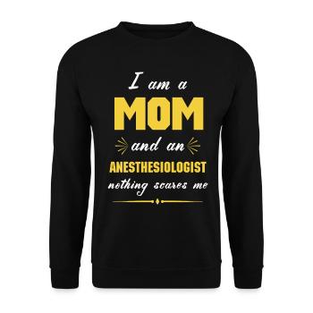 Anesthesiologist Mom, Anesthesiologist Mum - Unisex Sweatshirt - black - Front - Alina (178cm) & Michal (187cm)