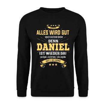 Daniel, tout ira bien T-shirt - Sweat-shirt Unisexe - noir - Devant - Alina (178cm) & Michal (187cm)