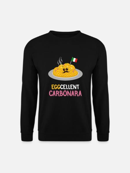 Spaghetti Carbonara | Italienische | Geschenk - Unisex Pullover - Schwarz