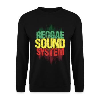 Reggae Sound System - Musique Jamaïque - Sweat-shirt Unisexe - noir - Devant - Alina (178cm) & Michal (187cm)