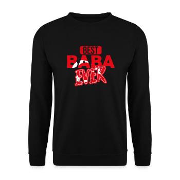 Best Baba Ever Turkish Father - Unisex Sweatshirt - black - Front - Alina (178cm) & Michal (187cm)