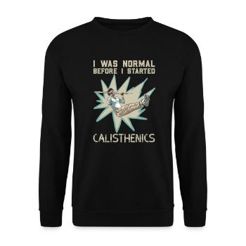 J’étais normal avant de commencer la gymnastique - Sweat-shirt Unisexe - noir - Devant - Alina (178cm) & Michal (187cm)