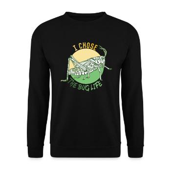Stick Insekt Bug Liebhaber Entemologie Phasmatodea - Unisex Pullover - Schwarz - Vorne - Alina (178cm) & Michal (187cm)