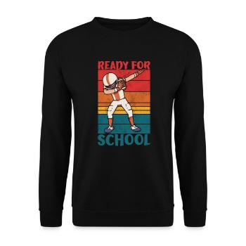 Prêt pour l’école American Football Dab - Sweat-shirt Unisexe - noir - Devant - Alina (178cm) & Michal (187cm)