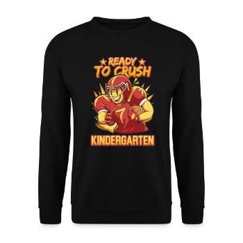 Prêt à écraser le football américain de maternelle - Sweat-shirt Unisexe - noir - Devant - Alina (178cm) & Michal (187cm)