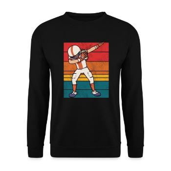 Dabbing Football Boy Football américain - Sweat-shirt Unisexe - noir - Devant - Alina (178cm) & Michal (187cm)