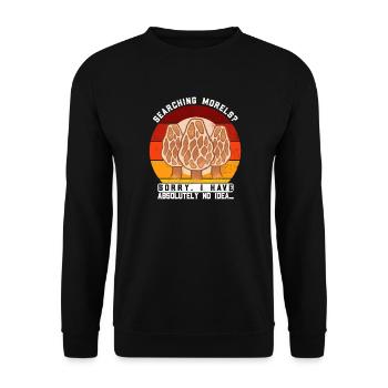 Morels Champignons Champignon Drôle de dicton - Sweat-shirt Unisexe - noir - Devant - Alina (178cm) & Michal (187cm)