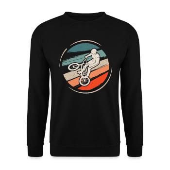 BMX Rider Cyclist Bike BMX Bike - Unisex Sweatshirt - black - Front - Alina (178cm) & Michal (187cm)