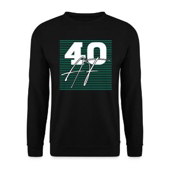 40 Af Sarcastic Birthday - Unisex Sweatshirt - black - Front - Alina (178cm) & Michal (187cm)