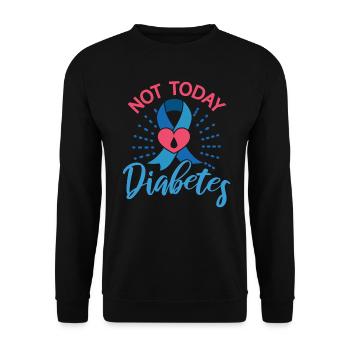 Not Today Diabetes Mom - Unisex Sweatshirt - black - Front - Alina (178cm) & Michal (187cm)