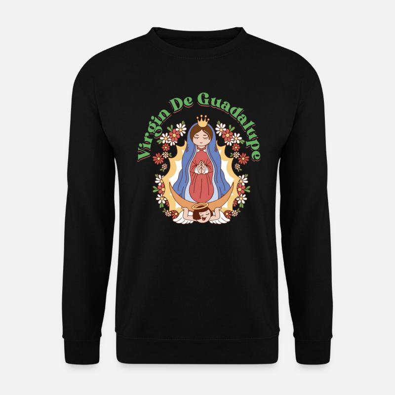 Jungfrau von Guadalupe - Unisex Pullover - Schwarz