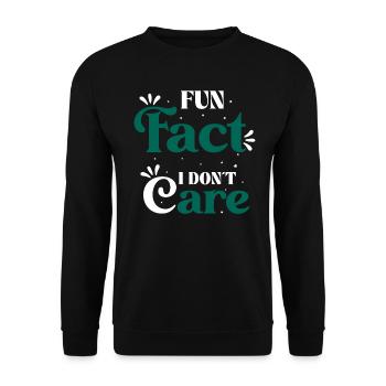 Fait amusant Je me fiche de dire provocateur - Sweat-shirt Unisexe - noir - Devant - Alina (178cm) & Michal (187cm)