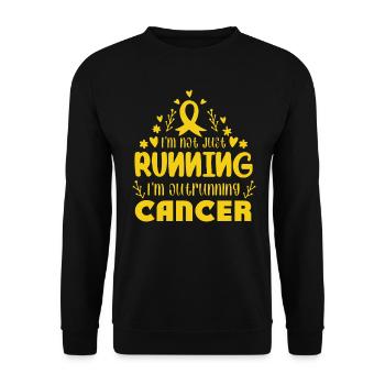 I'm Outrunning Bone Cancer - Unisex Sweatshirt - black - Front - Alina (178cm) & Michal (187cm)
