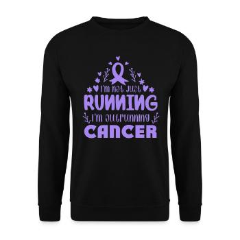 I'm Outrunning Stomach Cancer - Unisex Sweatshirt - black - Front - Alina (178cm) & Michal (187cm)