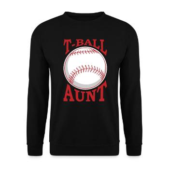 T-Ball Aunt Baseball Player - Unisex Sweatshirt - black - Front - Alina (178cm) & Michal (187cm)