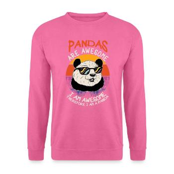 Panda Animal Lamour - Sweat-shirt Unisexe - rose - Devant