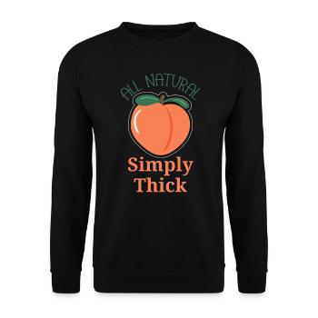 Ganz natürliche, kurvige Body Positivity - Unisex Pullover - Schwarz - Vorne - Alina (178cm) & Michal (187cm)