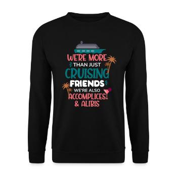More Than Summer Cruising Ship Friends - Unisex Sweatshirt - black - Front - Alina (178cm) & Michal (187cm)