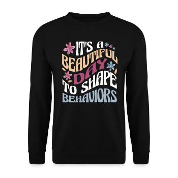Beautiful Day Shape Behaviors Therapist - Unisex Sweatshirt - black - Front - Alina (178cm) & Michal (187cm)