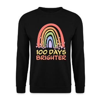 100 Days Brighter Back To School - Unisex Sweatshirt - black - Front - Alina (178cm) & Michal (187cm)