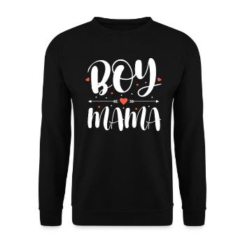 Boy Mama Fière Mère D’un Fils - Sweat-shirt Unisexe - noir - Devant - Alina (178cm) & Michal (187cm)