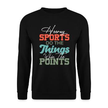 Ironic Sports Mom Hooray Sports - Unisex Sweatshirt - black - Front - Alina (178cm) & Michal (187cm)