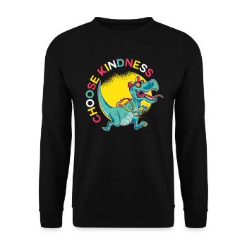 Choose Kindness Motivational Quote - Unisex Sweatshirt - black - Front - Alina (178cm) & Michal (187cm)