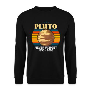 Pluto vergiss nie 1930 bis 2006 - Unisex Pullover - Schwarz - Vorne - Alina (178cm) & Michal (187cm)