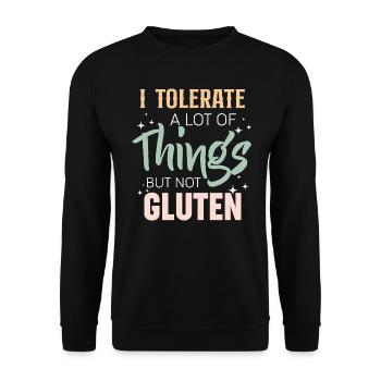 Tolère les choses mais pas le gluten coeliaque - Sweat-shirt Unisexe - noir - Devant - Alina (178cm) & Michal (187cm)