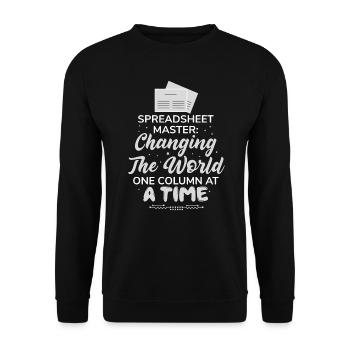 Spreadsheet Nerd Data Analyst - Unisex Sweatshirt - black - Front - Alina (178cm) & Michal (187cm)