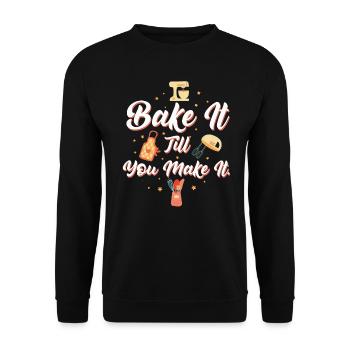 Cuire au four jusqu’à ce que vous le fassiez cuire en disant - Sweat-shirt Unisexe - noir - Devant - Alina (178cm) & Michal (187cm)