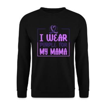 Portez du violet pour ma maman Alzheimer - Sweat-shirt Unisexe - noir - Devant - Alina (178cm) & Michal (187cm)